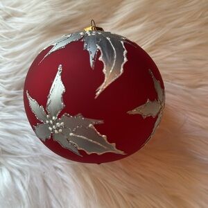 Vintage glass hand painted ornanment